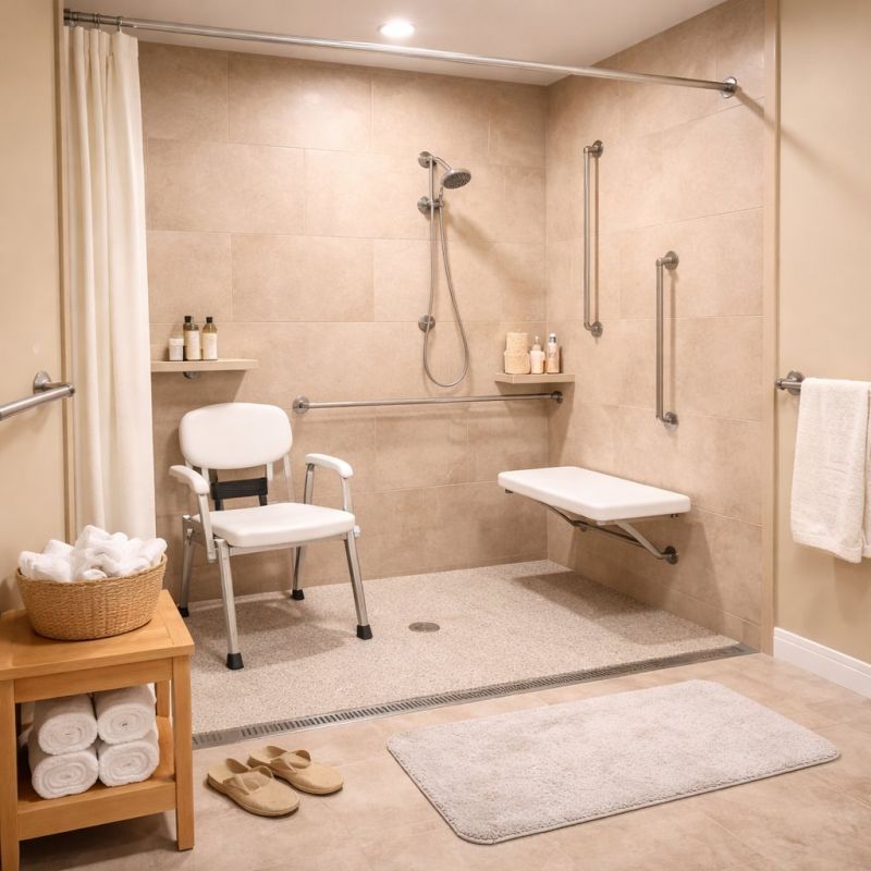 Senior Shower Installation in Framingham, MA